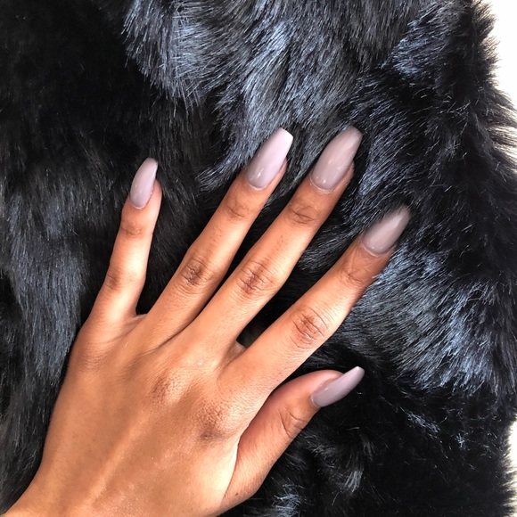 black fur shoulder throw